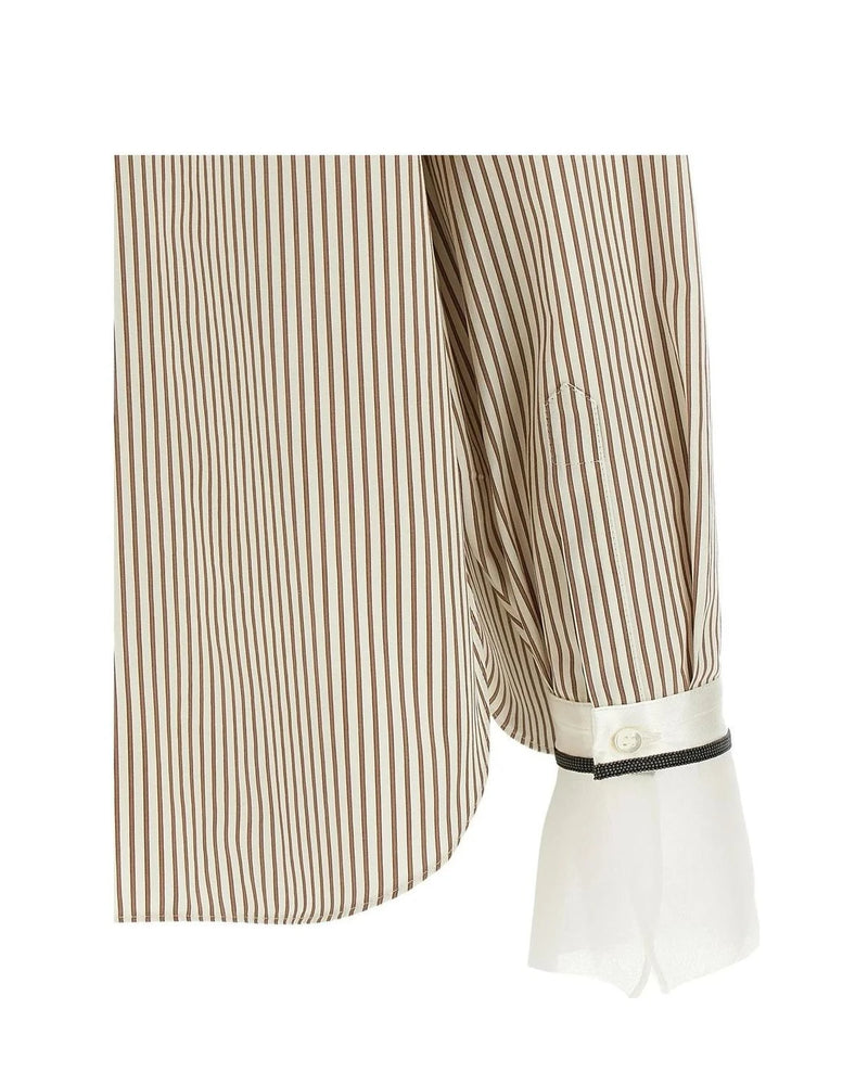 Brunello Cucinelli Dress Shirt in beige, Cotton — view 4