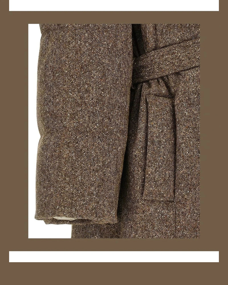 Brunello Cucinelli Overcoat in brown, Virgin Wool — view 4