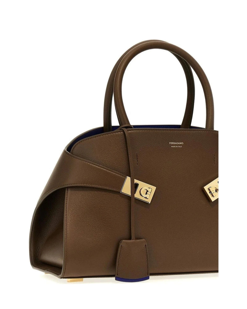 Ferragamo Satchel Bag in brown, Calfskin Leather — view 3