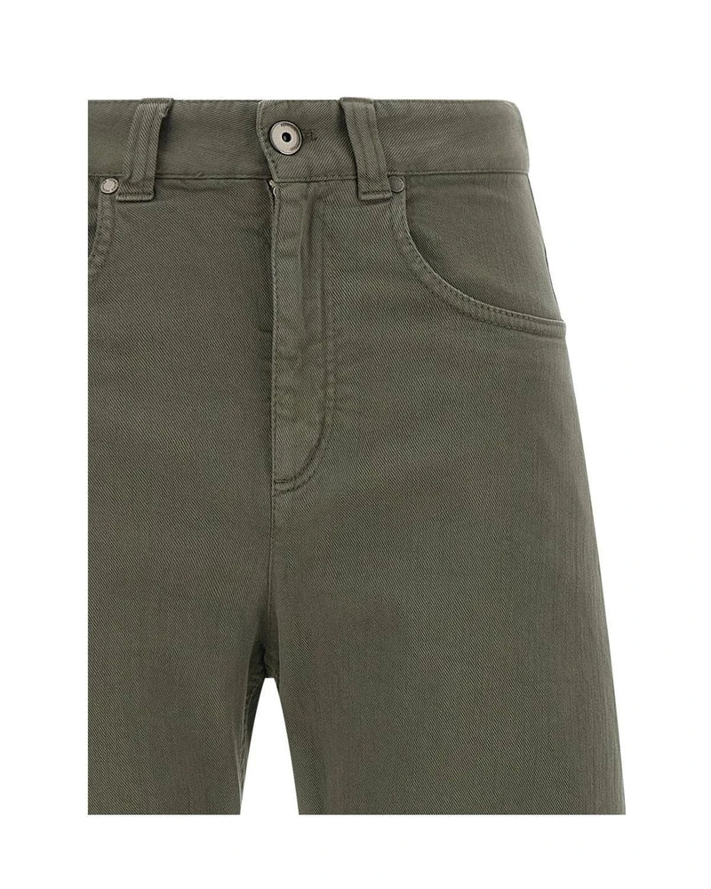 Brunello Cucinelli Jean in green, Cotton — view 3