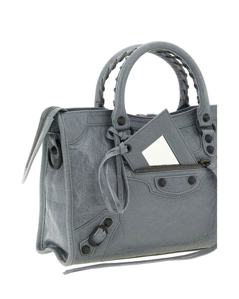 Balenciaga Satchel Bag in gray, Lamb Leather — view 3