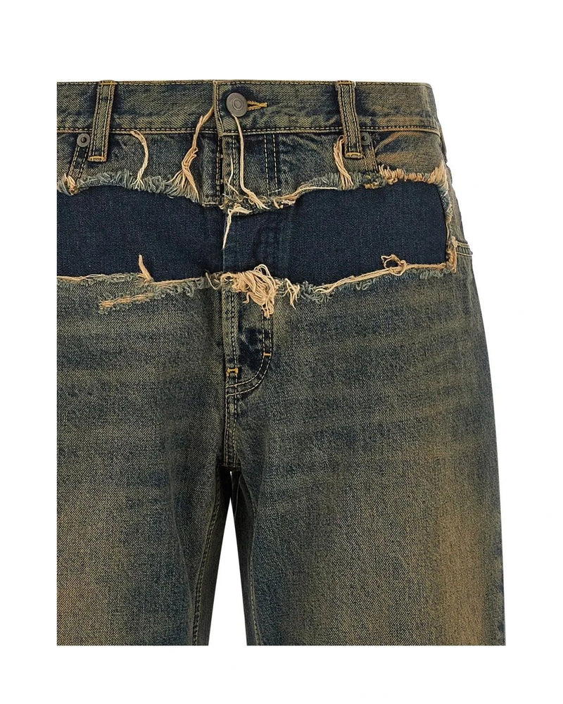 Maison Margiela Jean in blue, Cotton — view 3