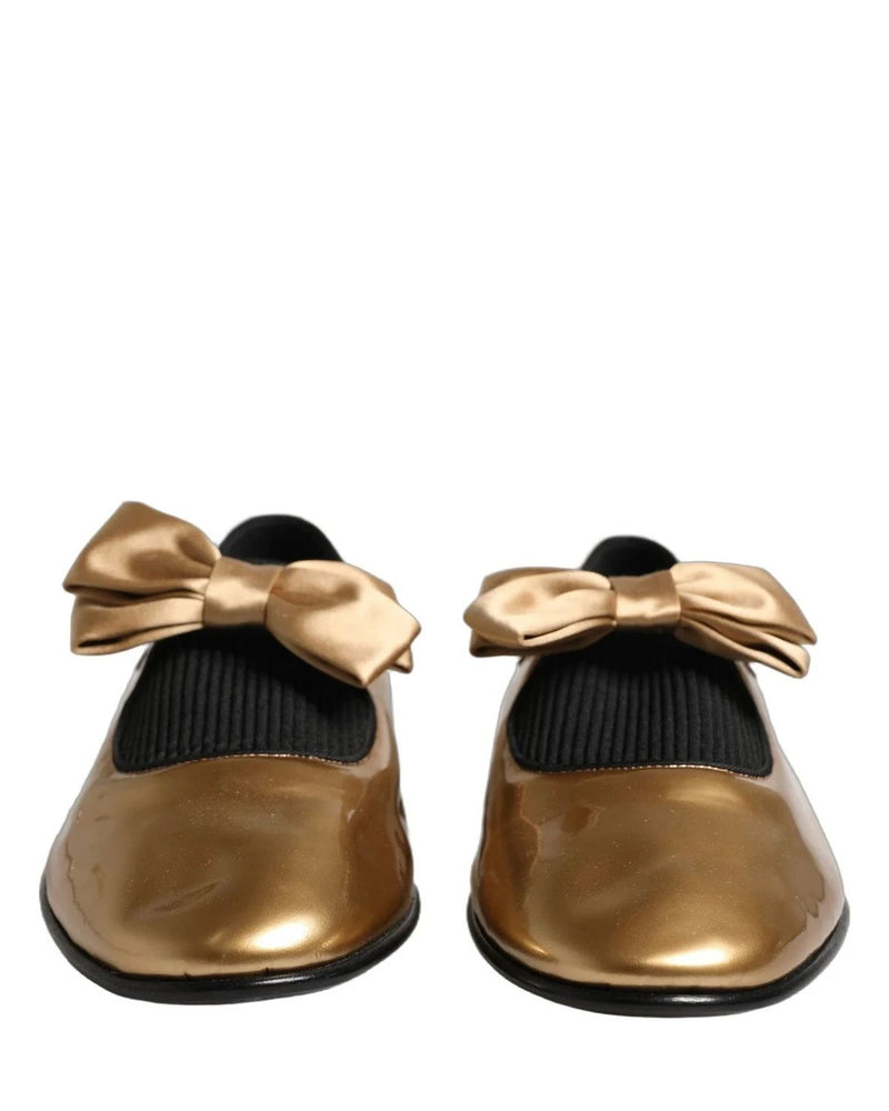 Dolce & Gabbana Loafers in gold, Leather — view 2