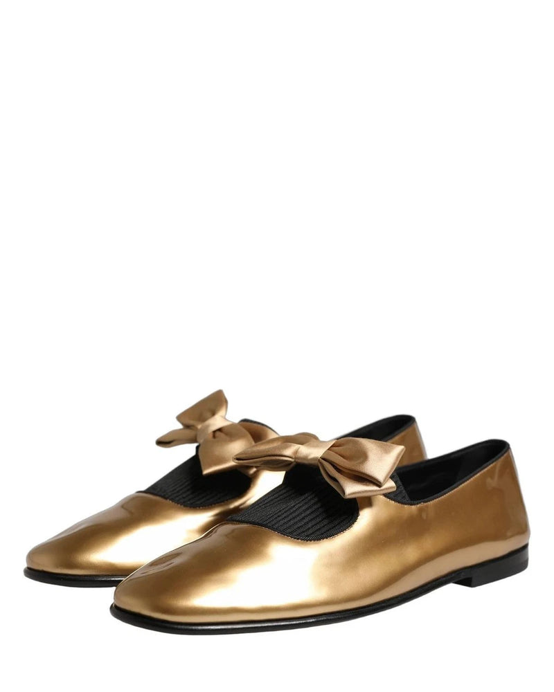 Dolce & Gabbana Loafers in gold, Leather — view 4