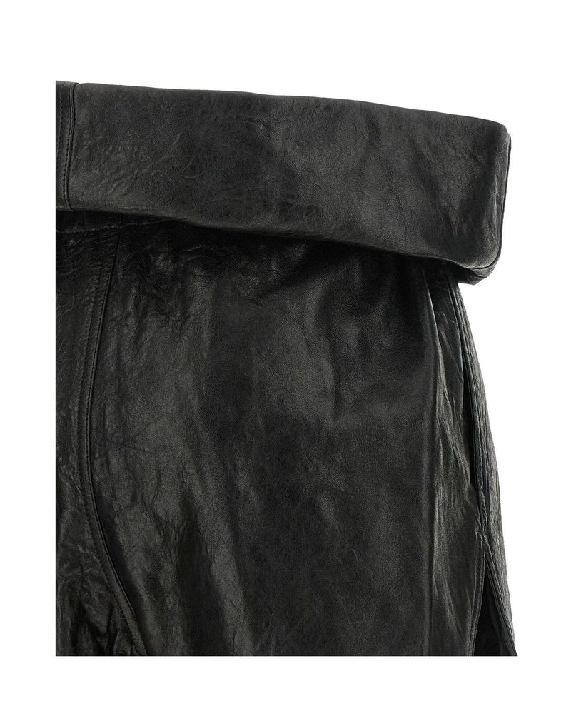 Rick Owens Bermuda in black, Lamb Leather — view 4