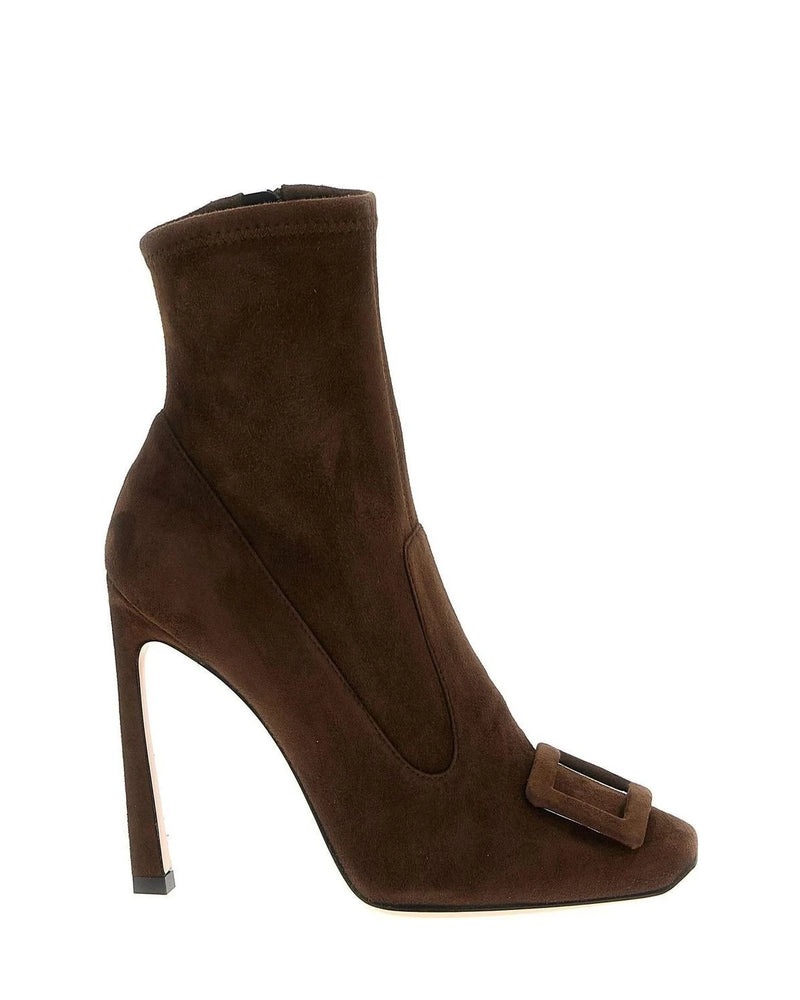 Roger Vivier Ankle Boots in brown, Lamb Leather