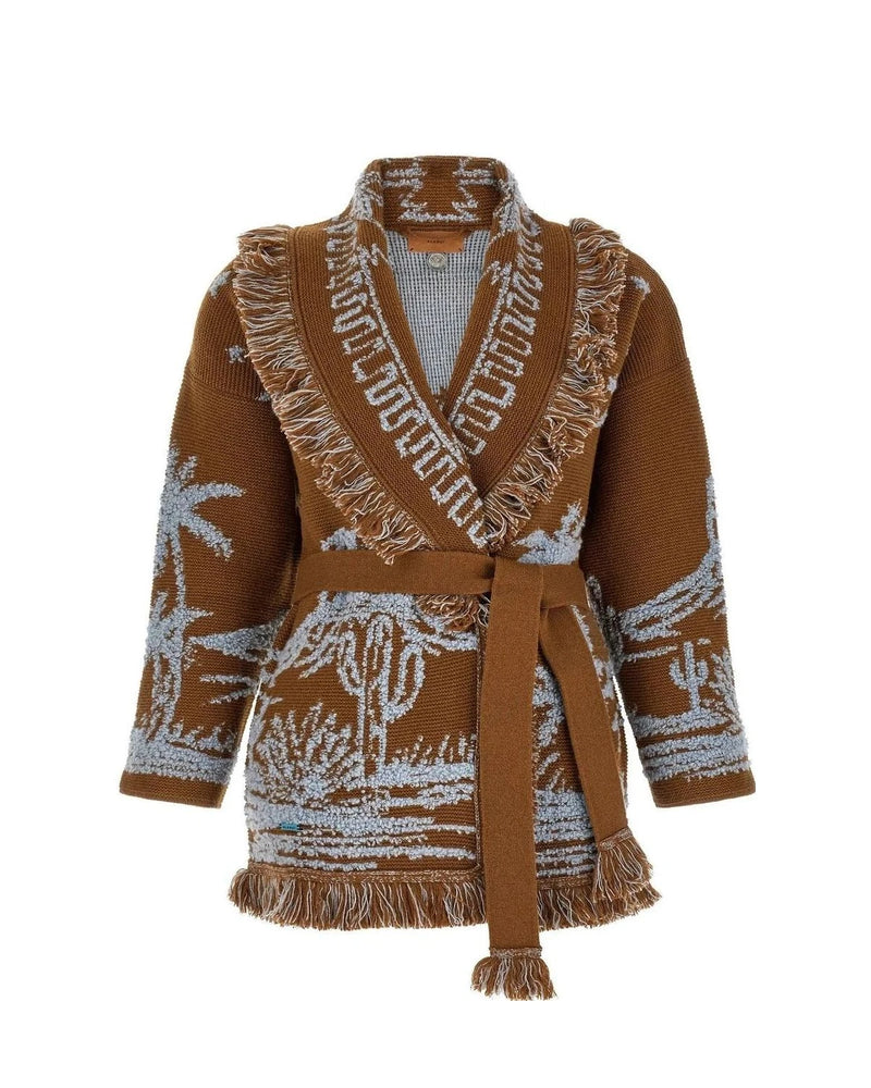 Alanui Cardigan in brown, Cashmere