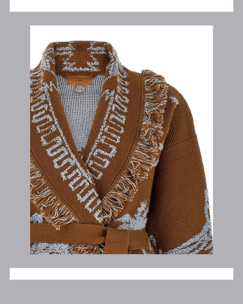 Alanui Cardigan in brown, Cashmere — view 3