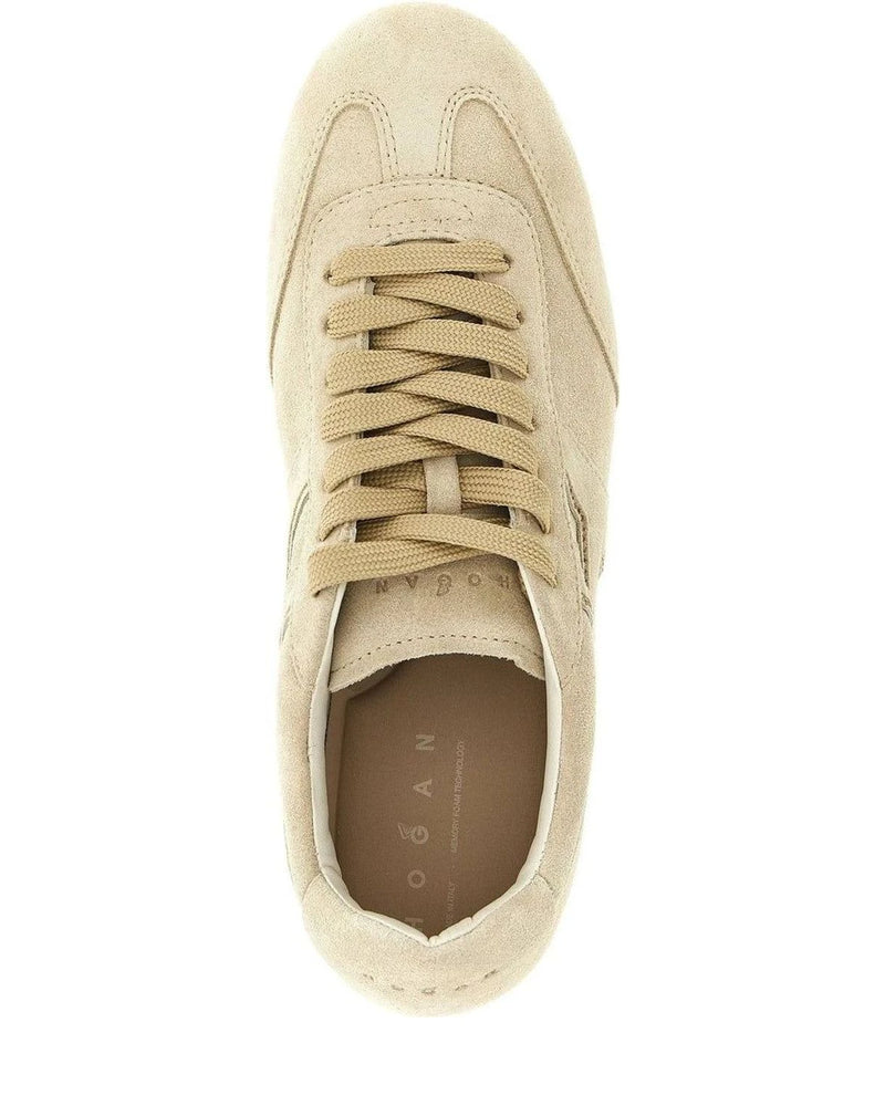 Hogan Sneakers in beige, Calfskin Leather — view 4
