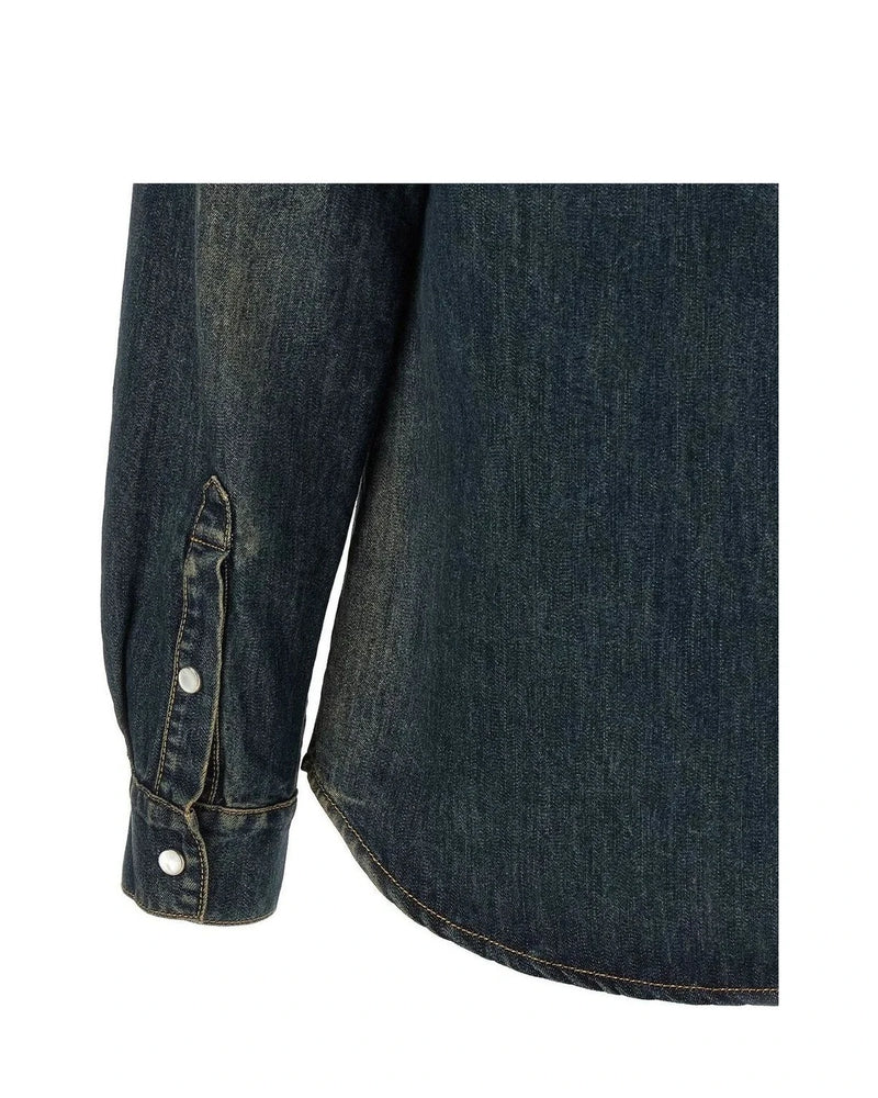 Fendi Dress Shirt in blue, Cotton — view 4