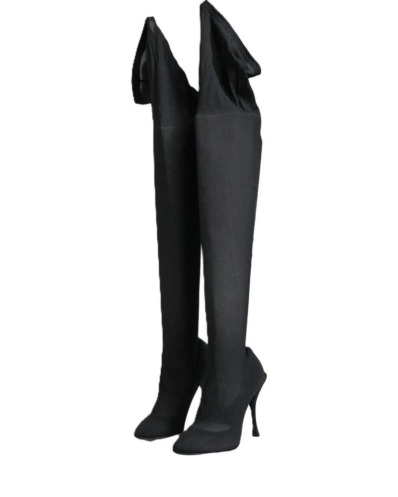 Dolce & Gabbana Knee High Boots in black, Elastane — view 2