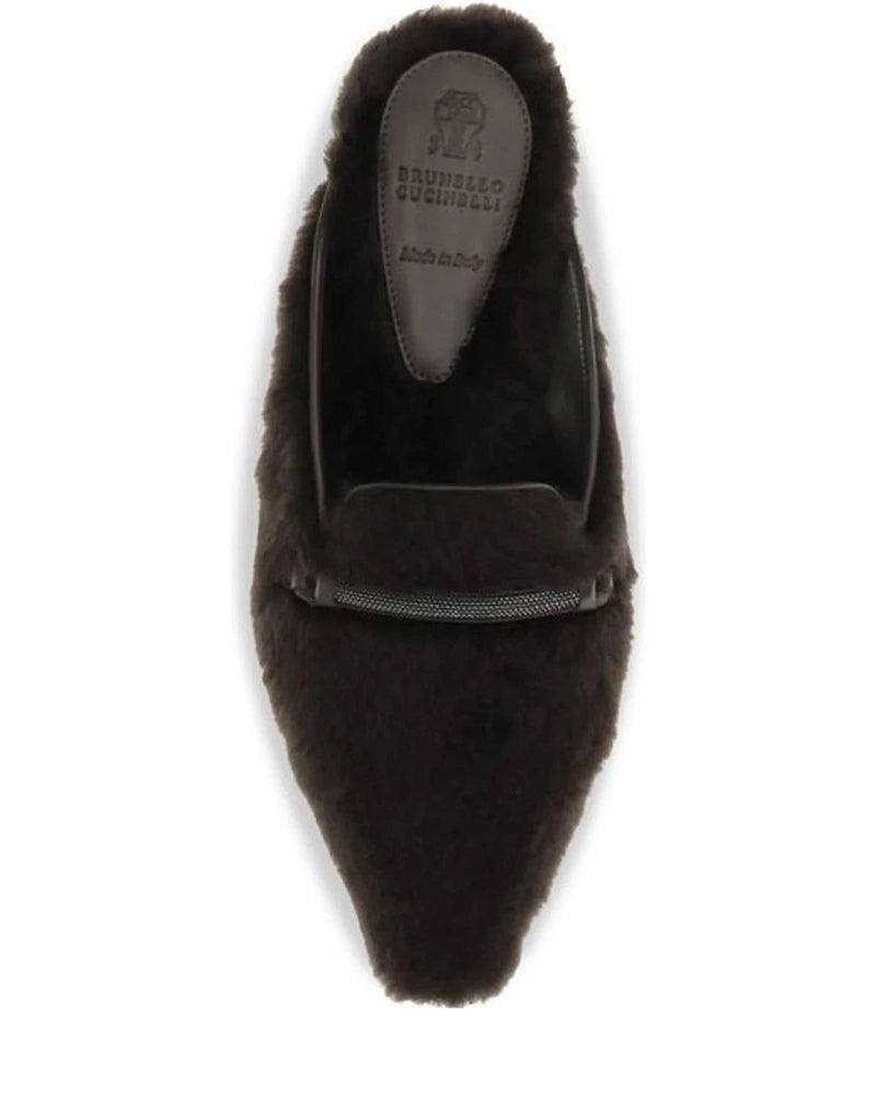 Brunello Cucinelli Ballet Flats in brown, Fur — view 4