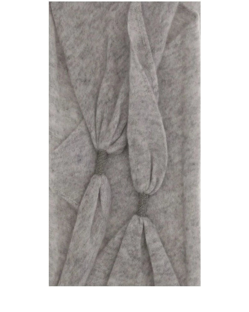 Brunello Cucinelli Scarves & Shawl in gray, Kashmir — view 3