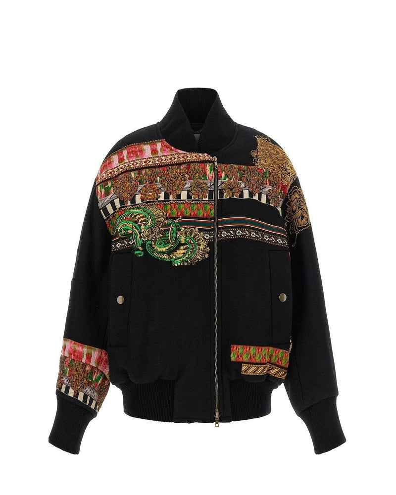 Dries Van Noten Bomber Jacket in multicolor, Wool