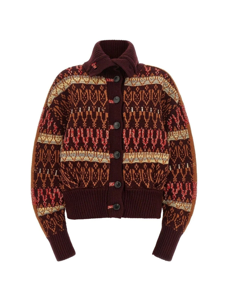 Dries Van Noten Cardigan in red, Wool