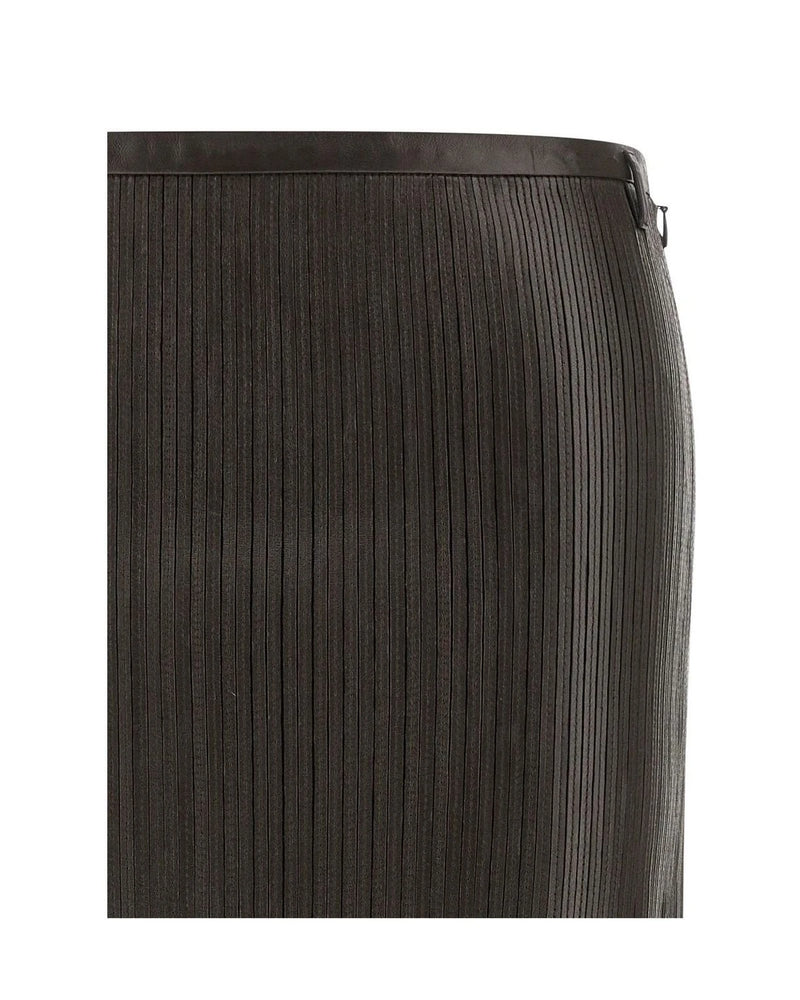 Tom Ford Skirt in brown, Lamb Leather — view 3