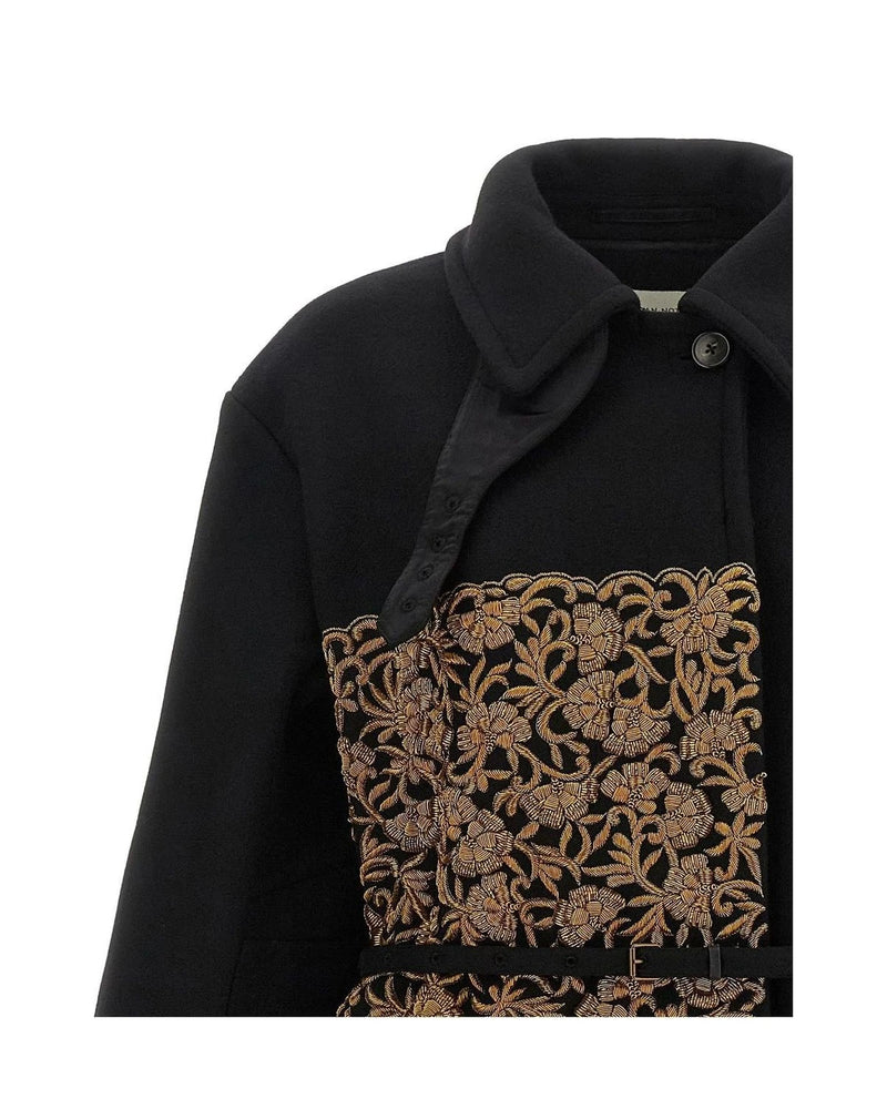 Dries Van Noten Overcoat in black, Wool — view 3