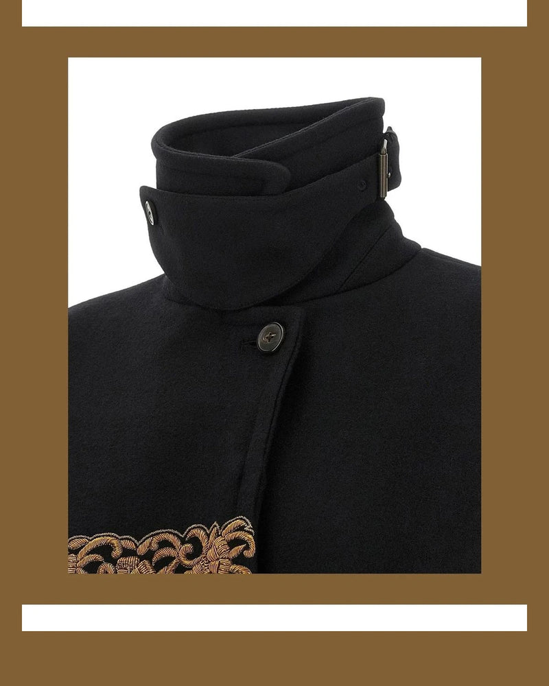 Dries Van Noten Overcoat in black, Wool — view 5