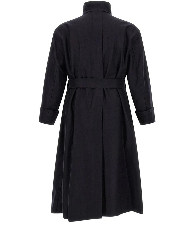 Issey Miyake Wrap Coat in black, Wool — view 2