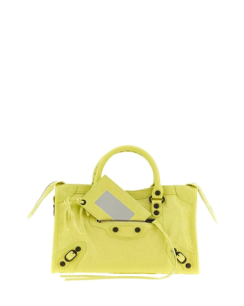 Balenciaga Satchel Bag in yellow, Lamb Leather