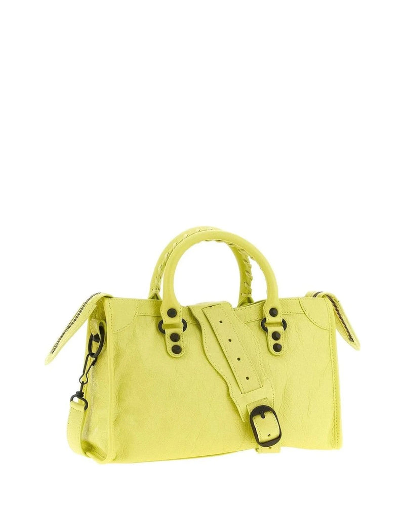 Balenciaga Satchel Bag in yellow, Lamb Leather — view 2
