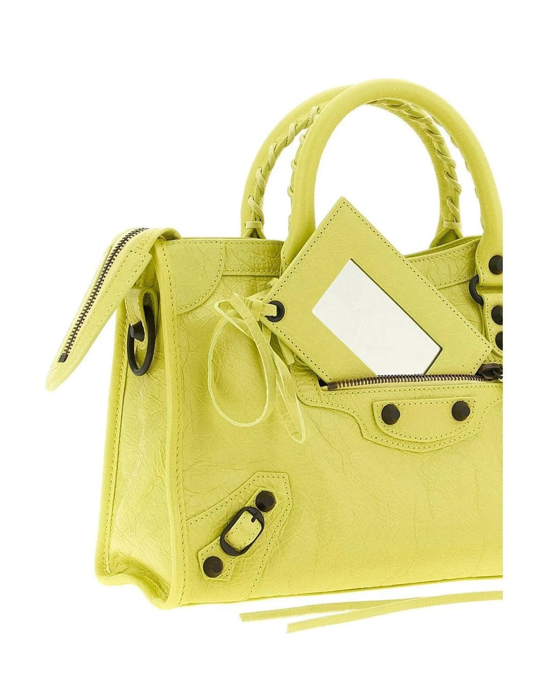 Balenciaga Satchel Bag in yellow, Lamb Leather — view 3
