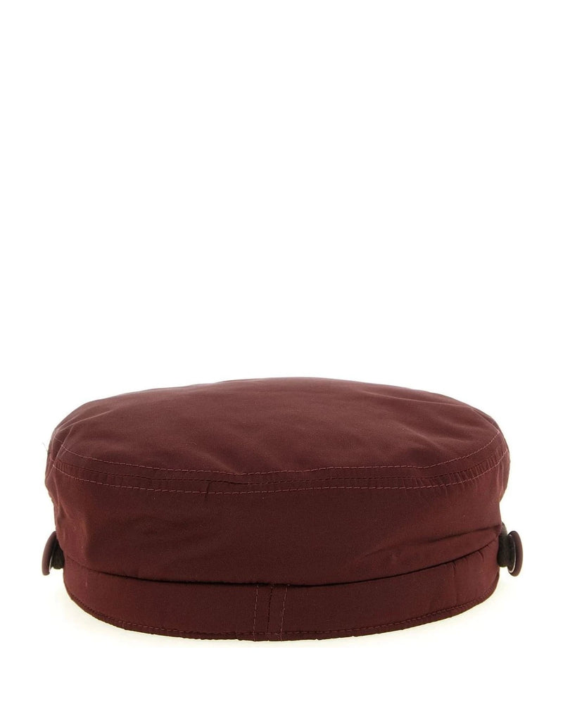 Maison Michel Flat Cap in red, Polyester — view 3