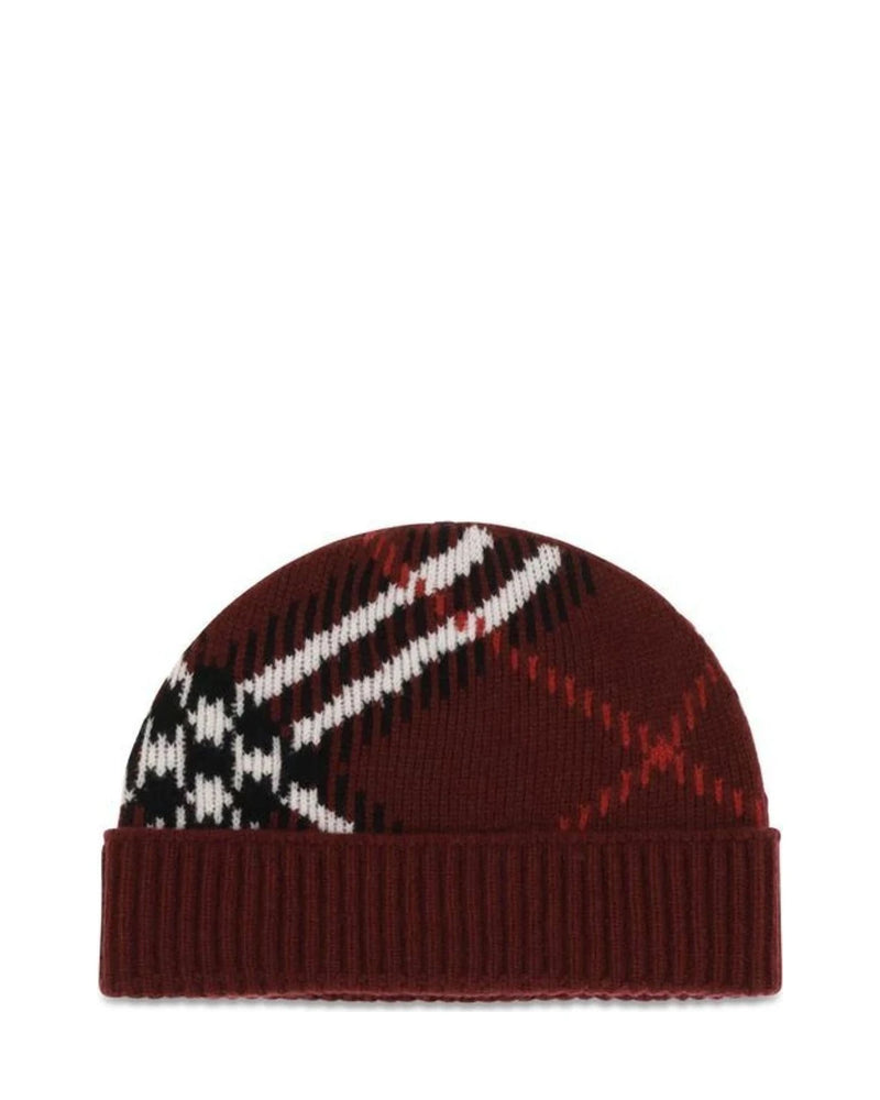 Burberry Beanie in red, Kashmir