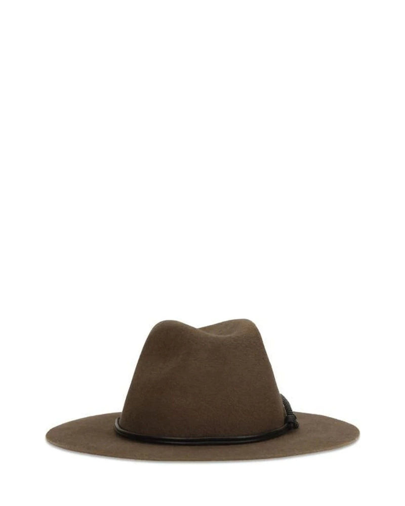 Brunello Cucinelli Fedora in brown, Felt