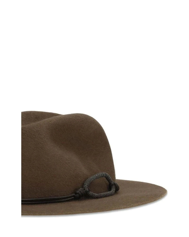 Brunello Cucinelli Fedora in brown, Felt — view 3
