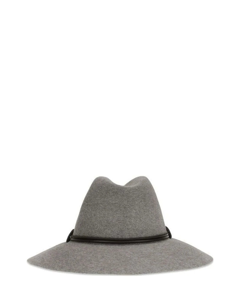 Brunello Cucinelli Fedora in gray, Felt — view 2