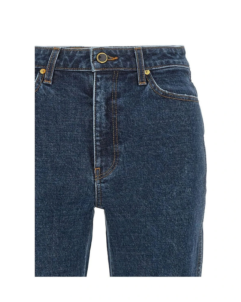 Khaite Jean in blue, Cotton — view 3