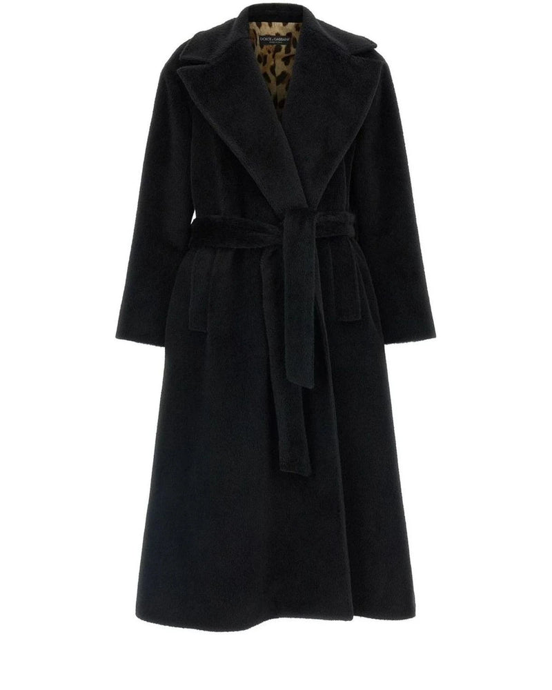 Dolce & Gabbana Wrap Coat in black
