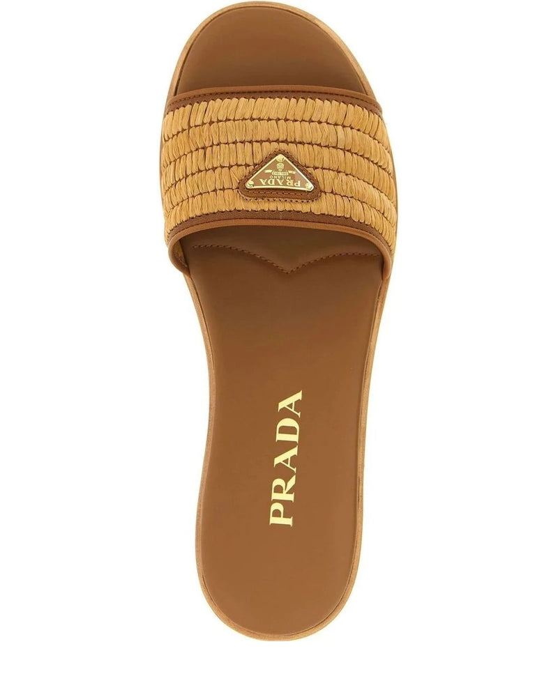 Prada Slides in brown, Viscose — view 4