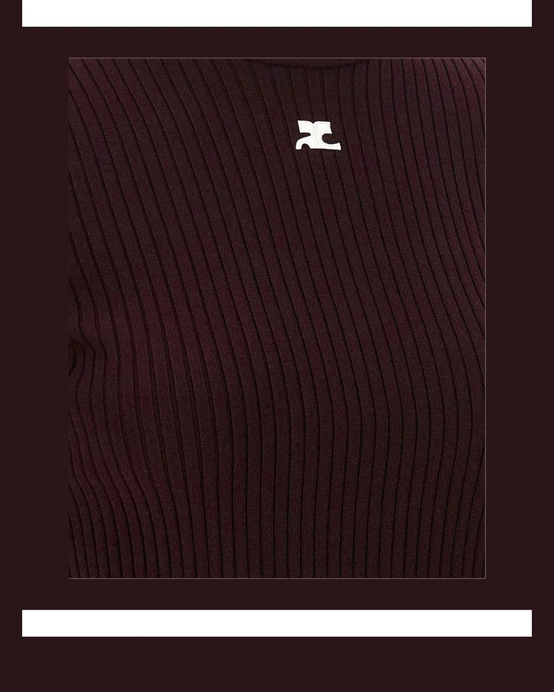 Courrèges Sweater in red, Viscose — view 4