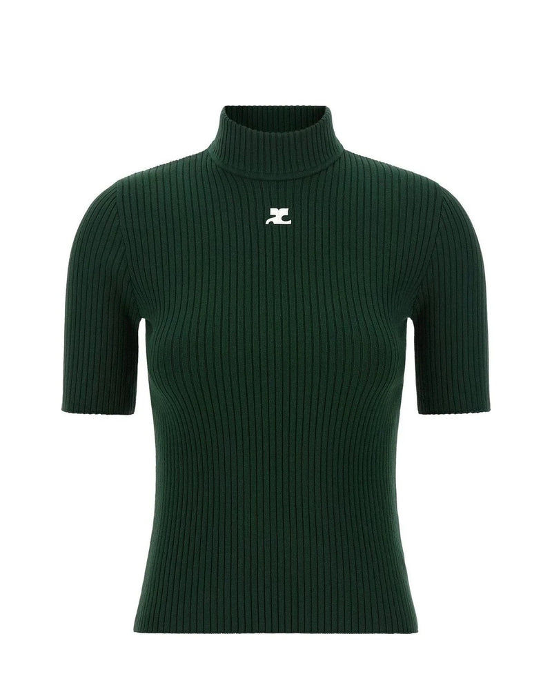 Courrèges Sweater in green, Viscose