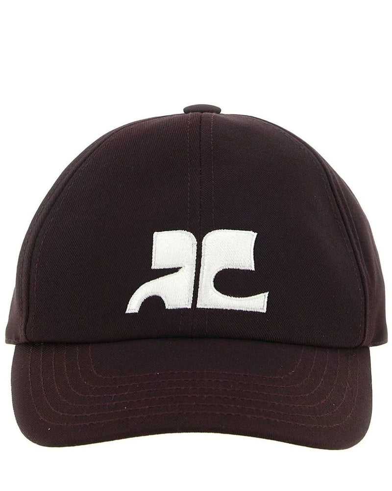 Courrèges Baseball Cap in red, Cotton