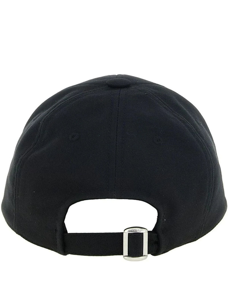 Courrèges Baseball Cap in black, Cotton — view 3