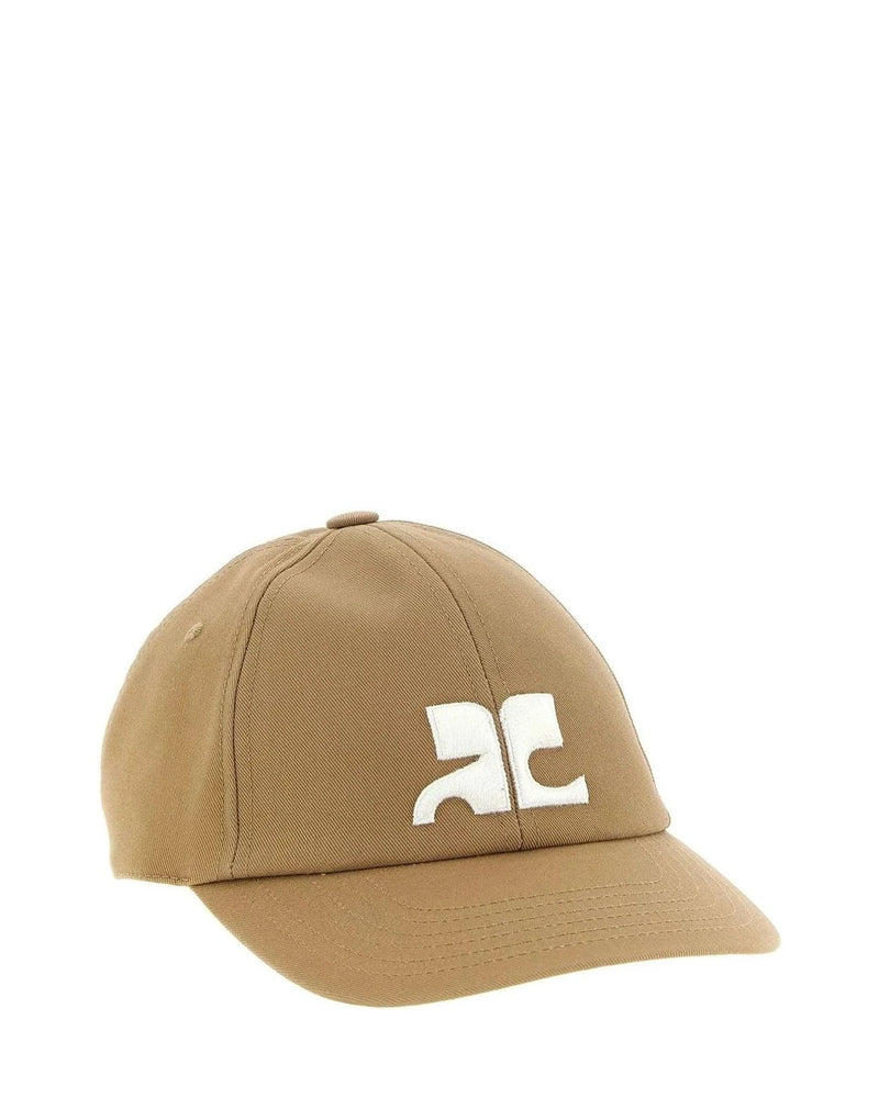 Courrèges Baseball Cap in beige, Cotton — view 2