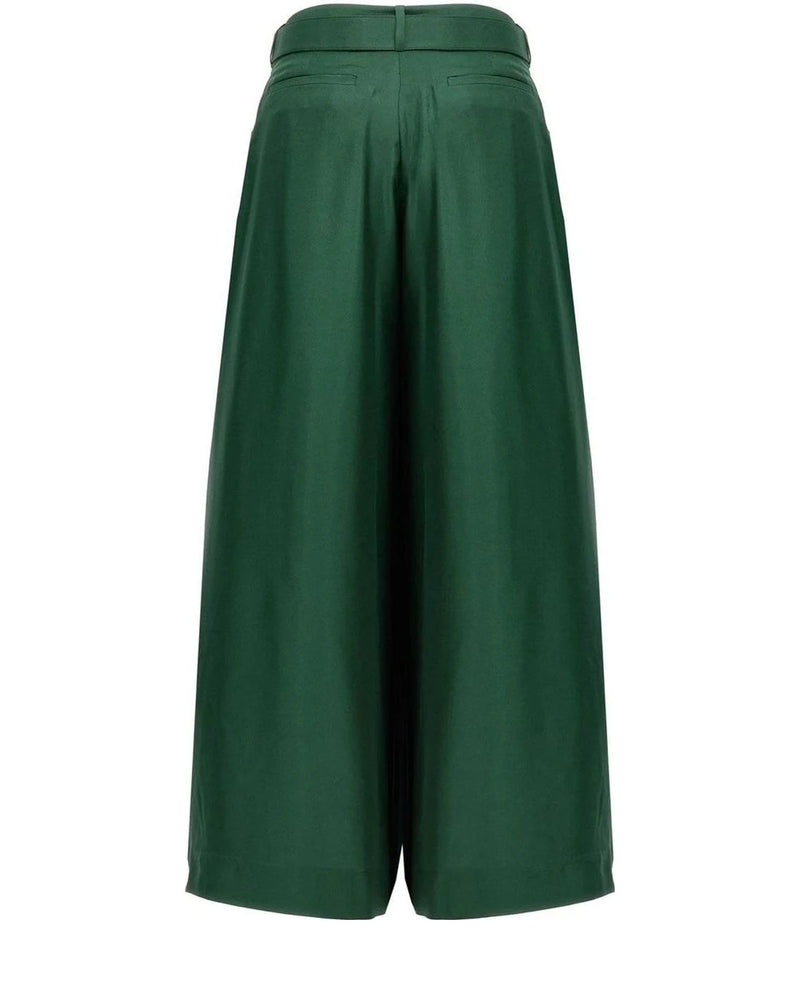 Zimmermann Palazzo Pant in green, Silk — view 2