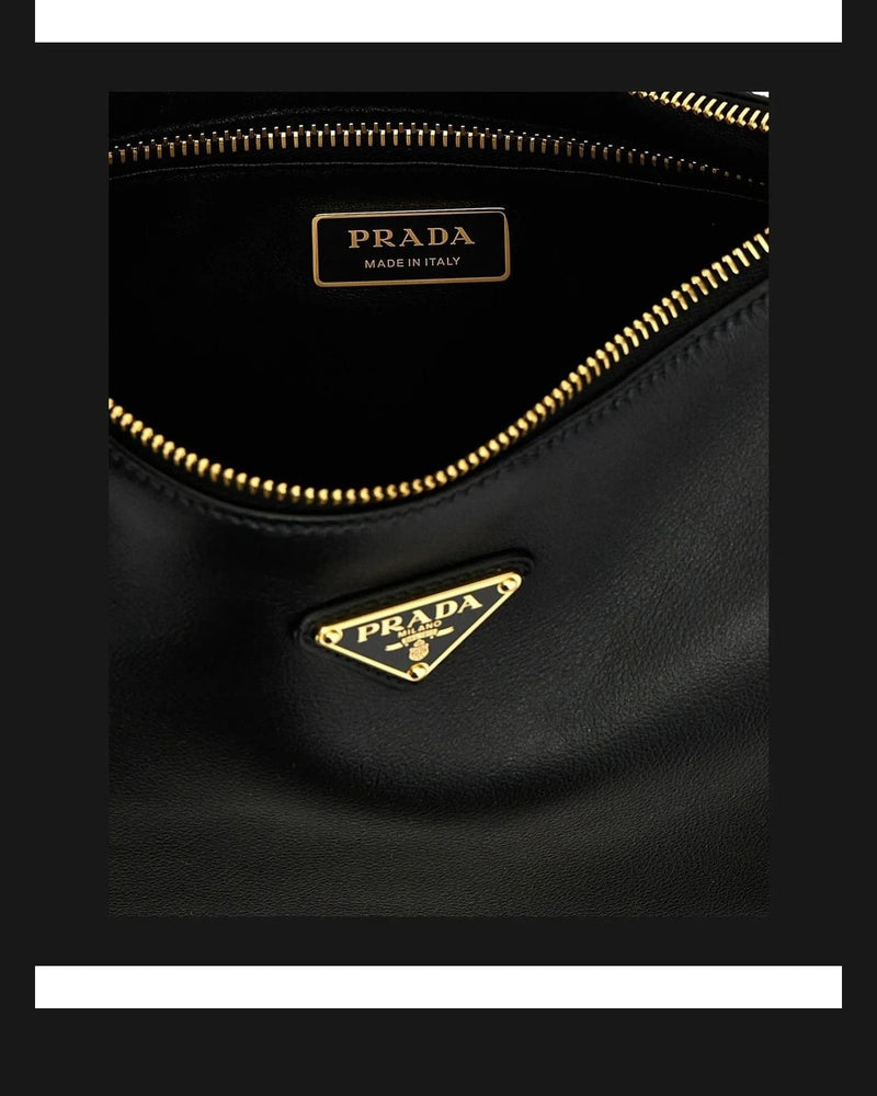 Prada Shoulder Bag in black, Calfskin Leather — view 4