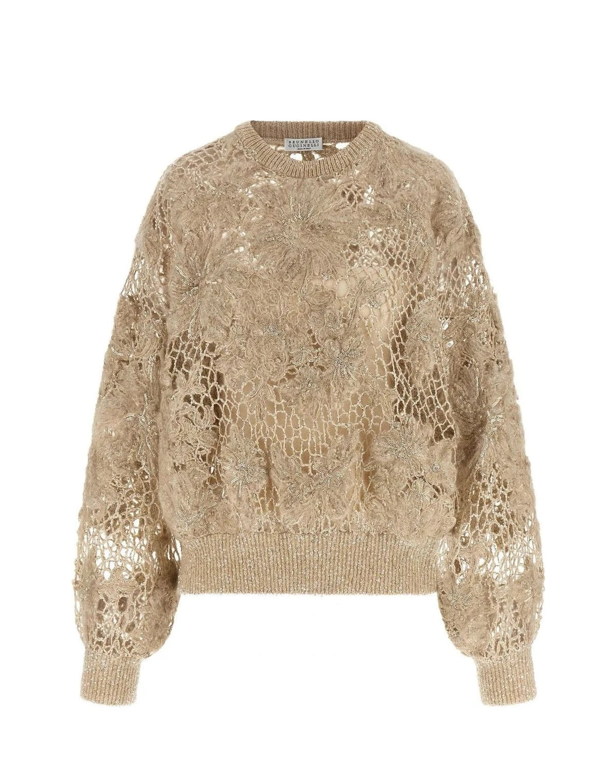 Brunello Cucinelli Beige Wool Sweater