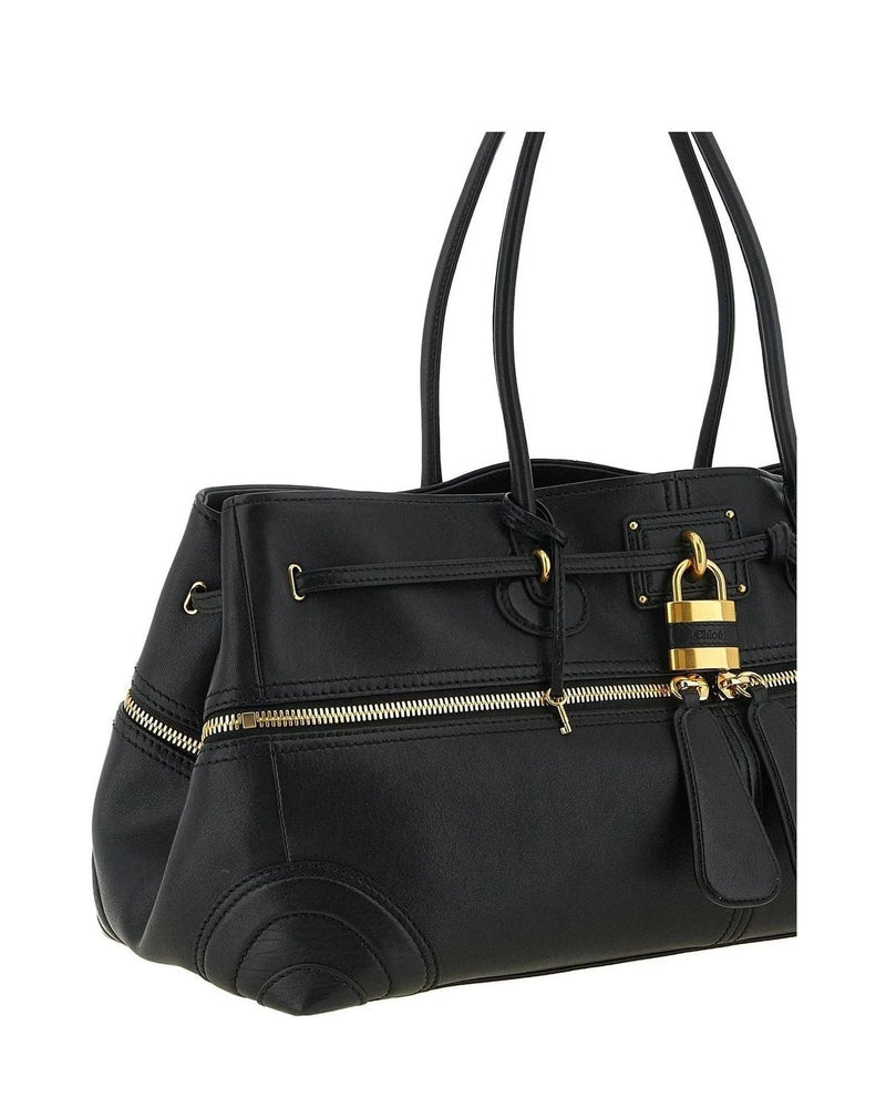Chloé Shoulder Bag in black, Lamb Leather — view 3