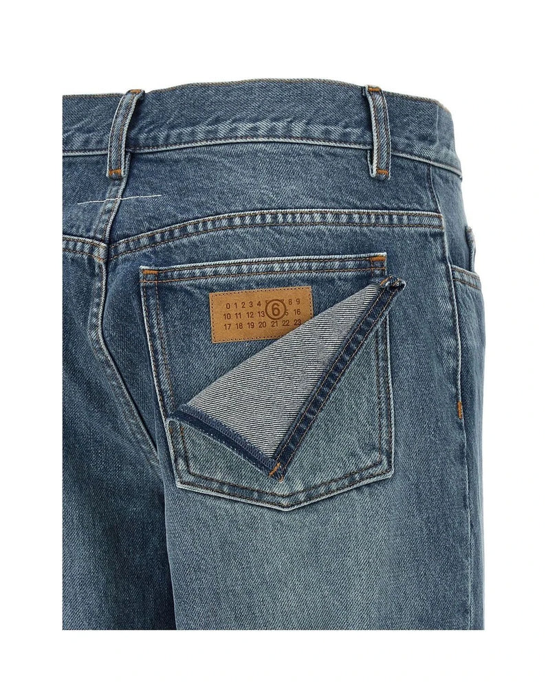 MM6 Maison Margiela Jean in blue, Cotton — view 4