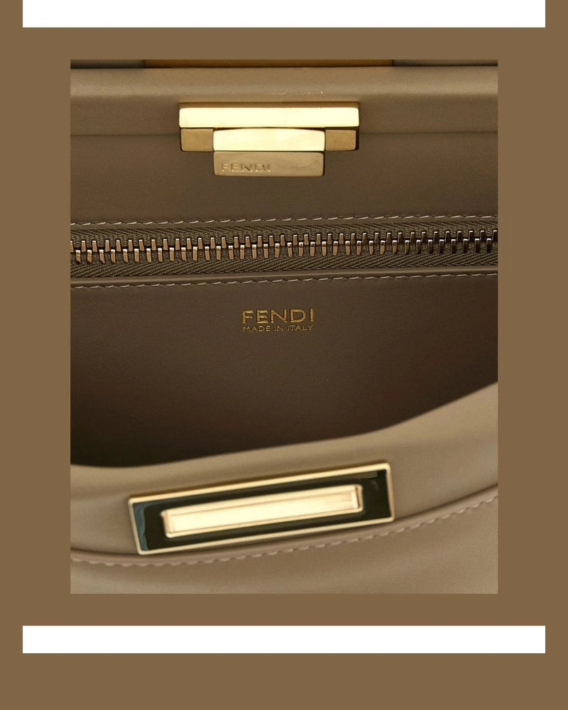 Fendi Shoulder Bag in gray, Calfskin Leather — view 4