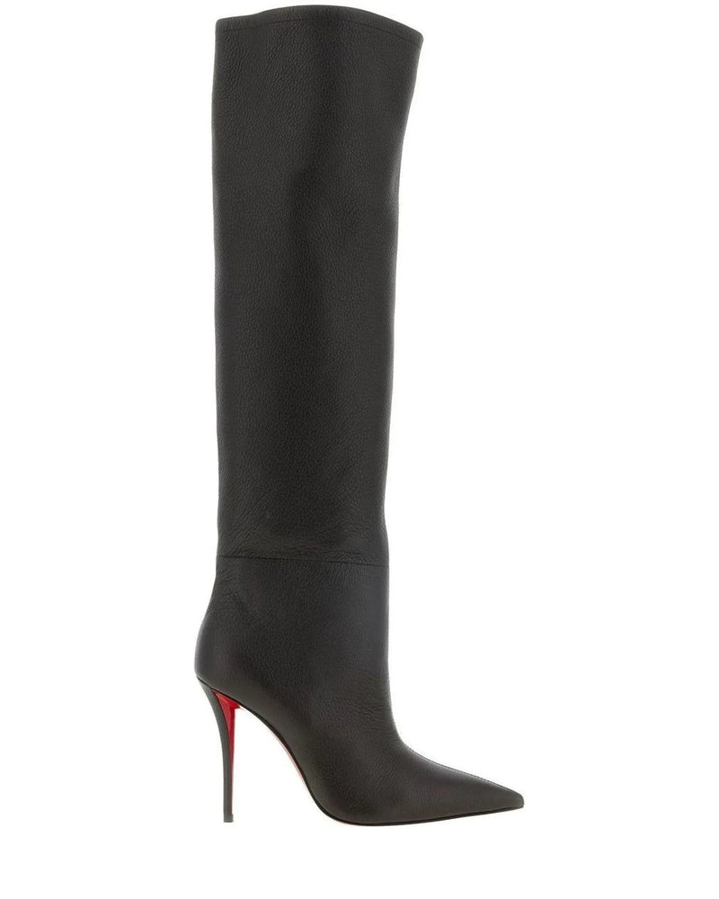 Christian Louboutin Knee High Boots in brown, Deerskin Leather