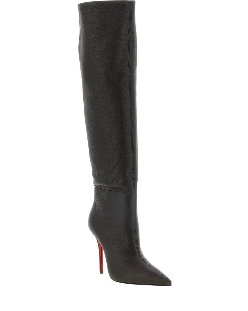 Christian Louboutin Knee High Boots in brown, Deerskin Leather — view 2