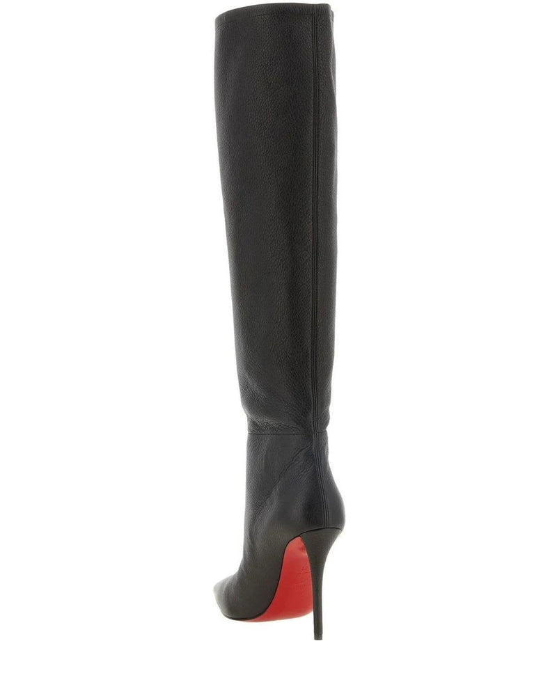 Christian Louboutin Knee High Boots in brown, Deerskin Leather — view 3