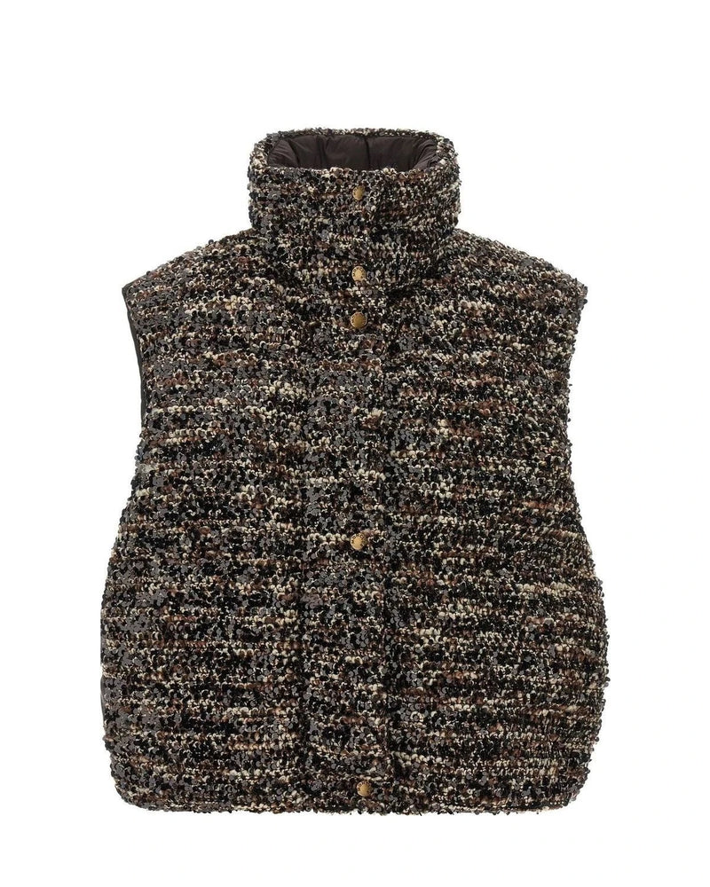 Moncler Bolero Jacket in brown, Polyester — view 2