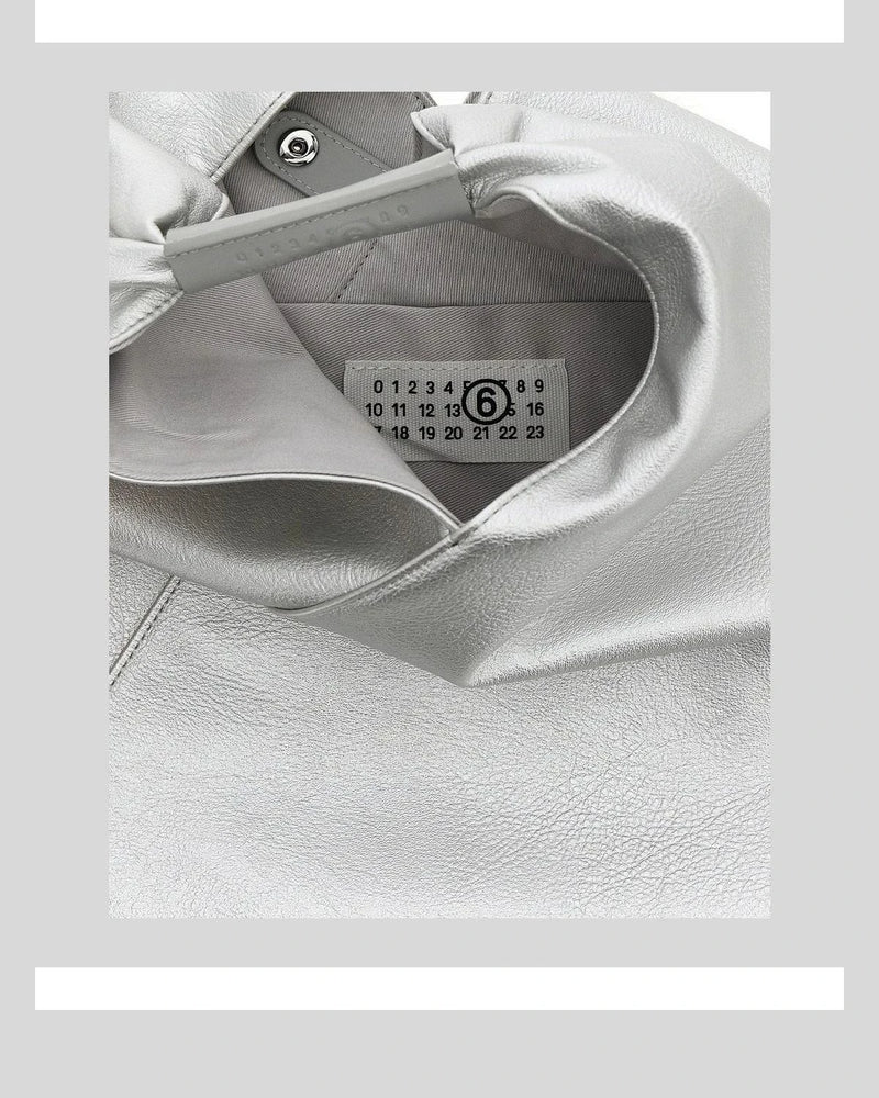 MM6 Maison Margiela Tote Bag in silver, Polyurethane — view 4